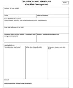 printable home walkthrough checklist template samples classroom pages text walk thru checklist template pdf