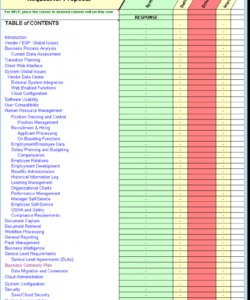 printable hr software selection  rfp human resource management software vendor selection checklist template doc