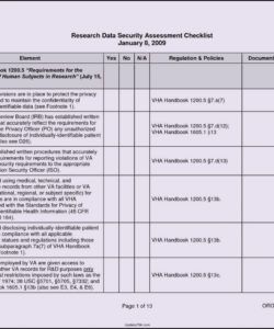 printable network assessment checklist template  template update234 network assessment checklist template samples