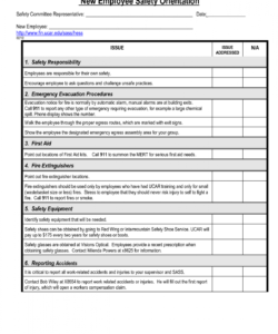 printable new employee training checklist pdf template excel  martinforfreedom orientation checklist template for new employee