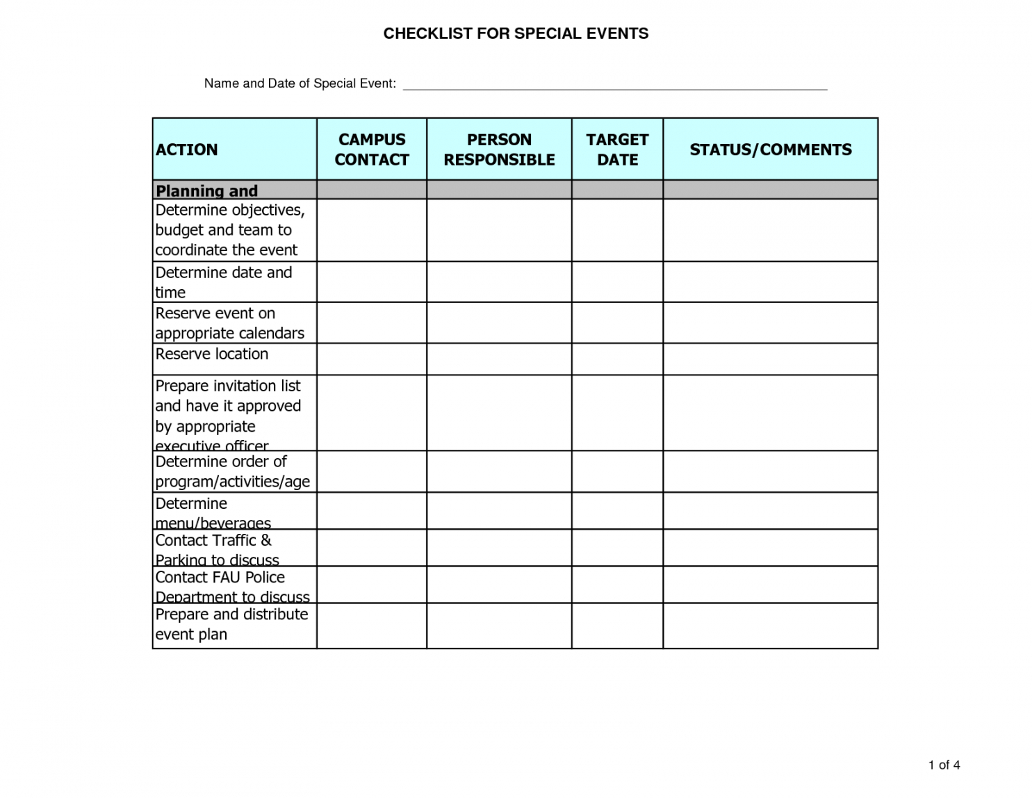 printable party planner template  event planning budget excel  preeti event management checklist template examples