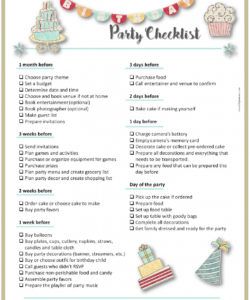 printable party planning template party planner checklist template doc