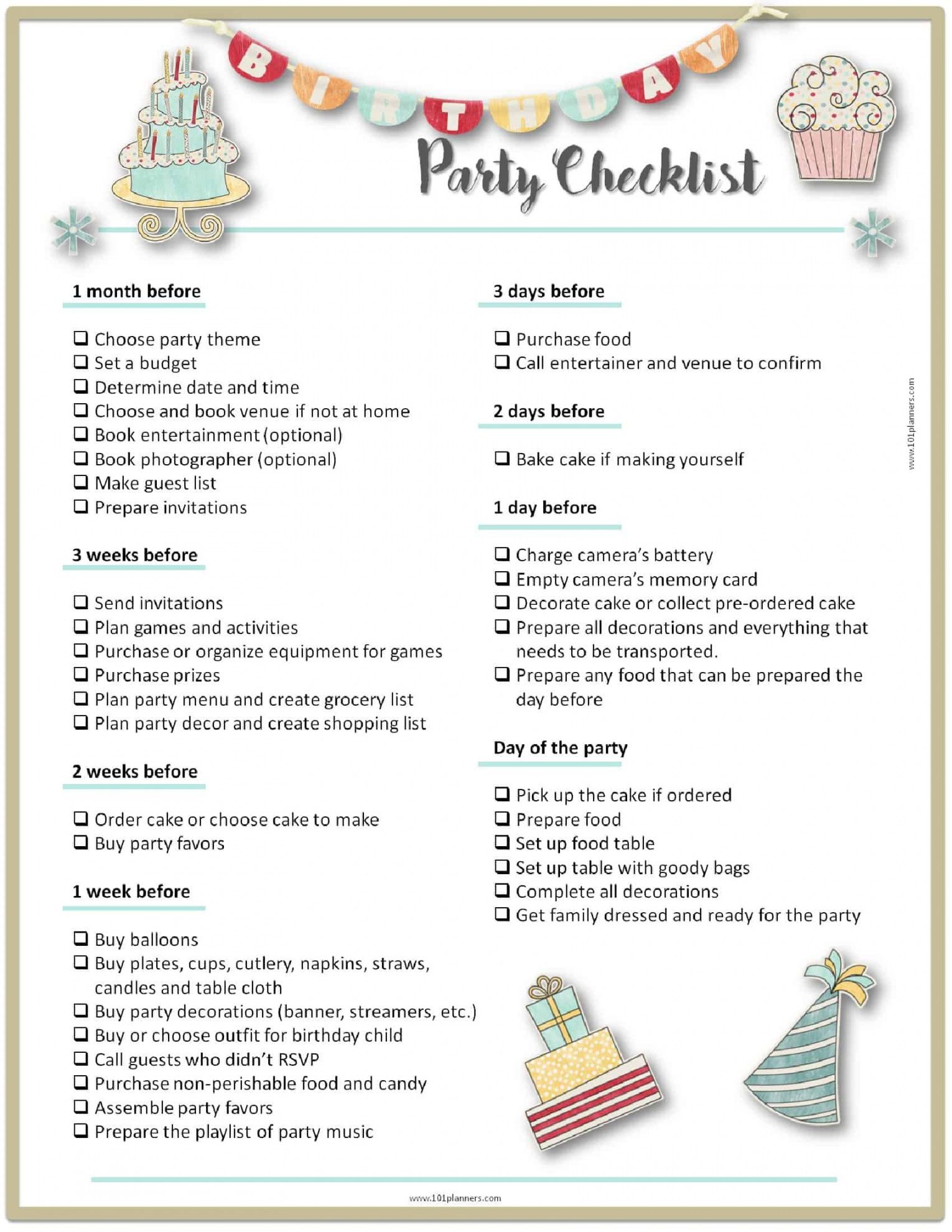 printable party planning template party planner checklist template doc