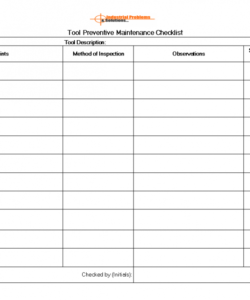 printable preventive maintenance checklist format pdf machine pump for dry computer preventive maintenance checklist template pdf