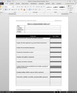 printable product design review checklist template technical checklist template pdf