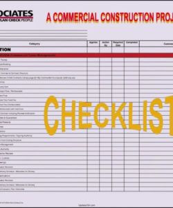 printable project management construction checklist template manager example construction project checklist template excel
