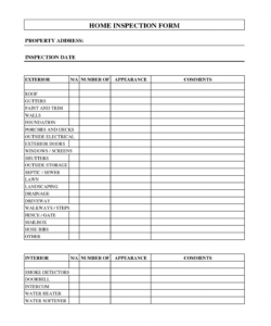 printable property or home inspection checklist and form template  violeet home inspection checklist template doc