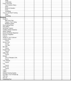 printable residential bidding sheet detailed construction bid checklist template excel