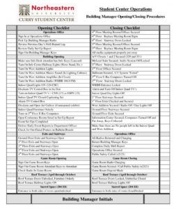printable restaurant closing checklist manager opening and shift shift checklist template examples