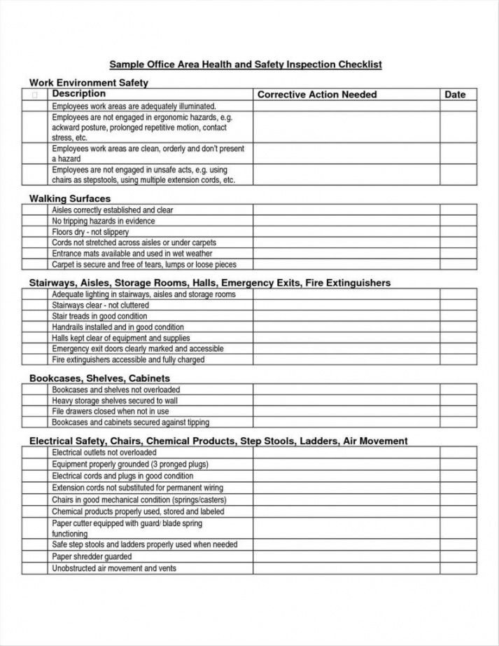 Warehouse Safety Inspection Checklist Template | TUTORE ...