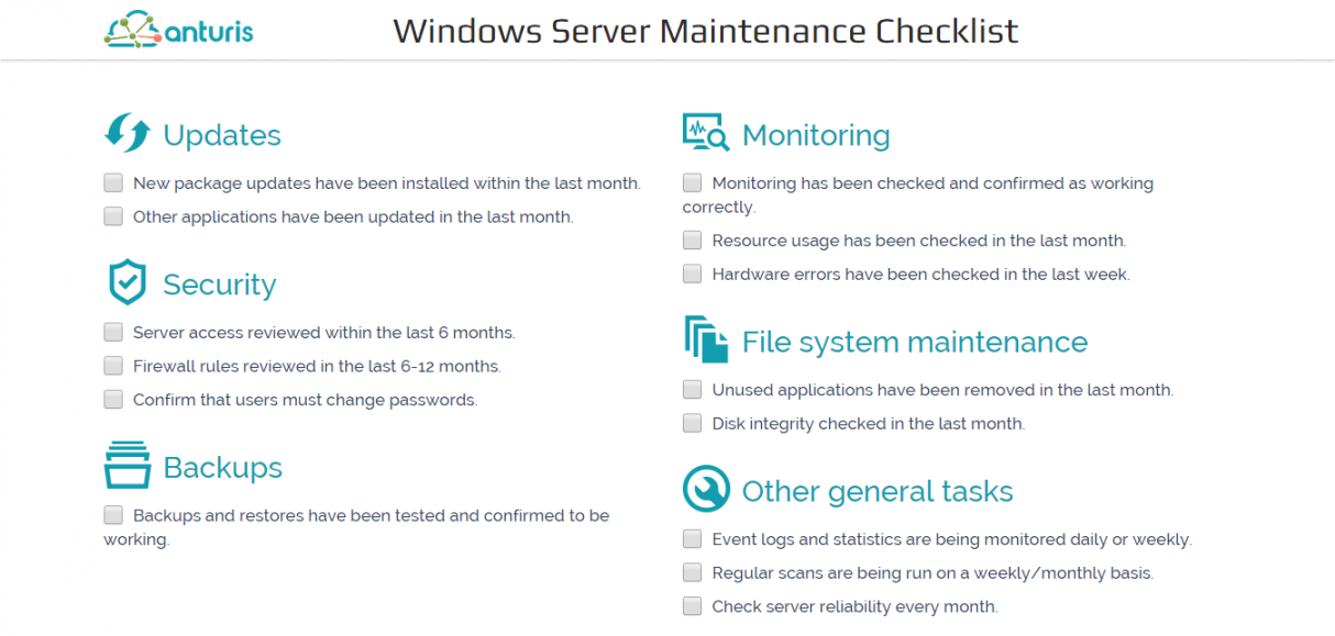 printable windows server ce checklist anturis template for schools preventive server preventive maintenance checklist template examples