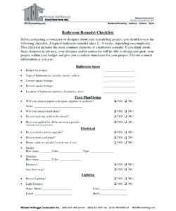 project management checklist free home renovation project management home remodel checklist template pdf