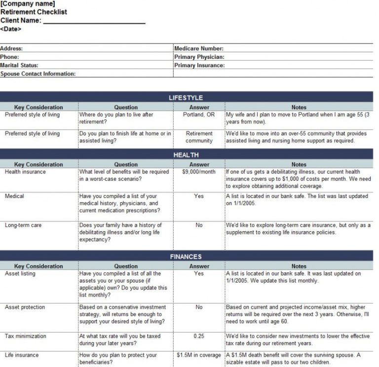 Retirement Planning Checklist Preparing For Retirement Checklist Retirement planning checklist preparing for retirement checklist