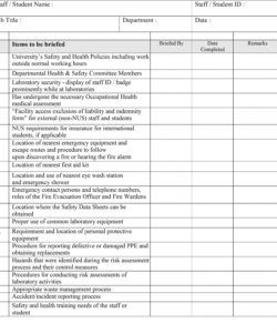 safety training nusmed employee orientation checklist pdf form safety training checklist template doc