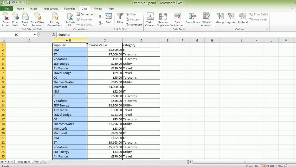 spend analysis excel vlookups and pivot tables  youtube spend analysis template