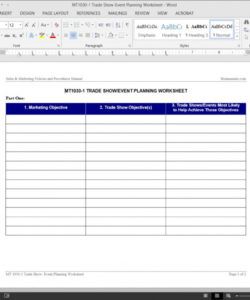 trade show event planning worksheet template trade show checklist template doc