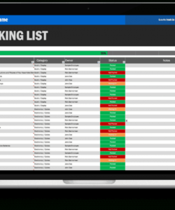 trade show packing list  excel template trade show checklist template doc