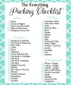 travel packing checklist template samples list printables baby pdf trip packing checklist template doc