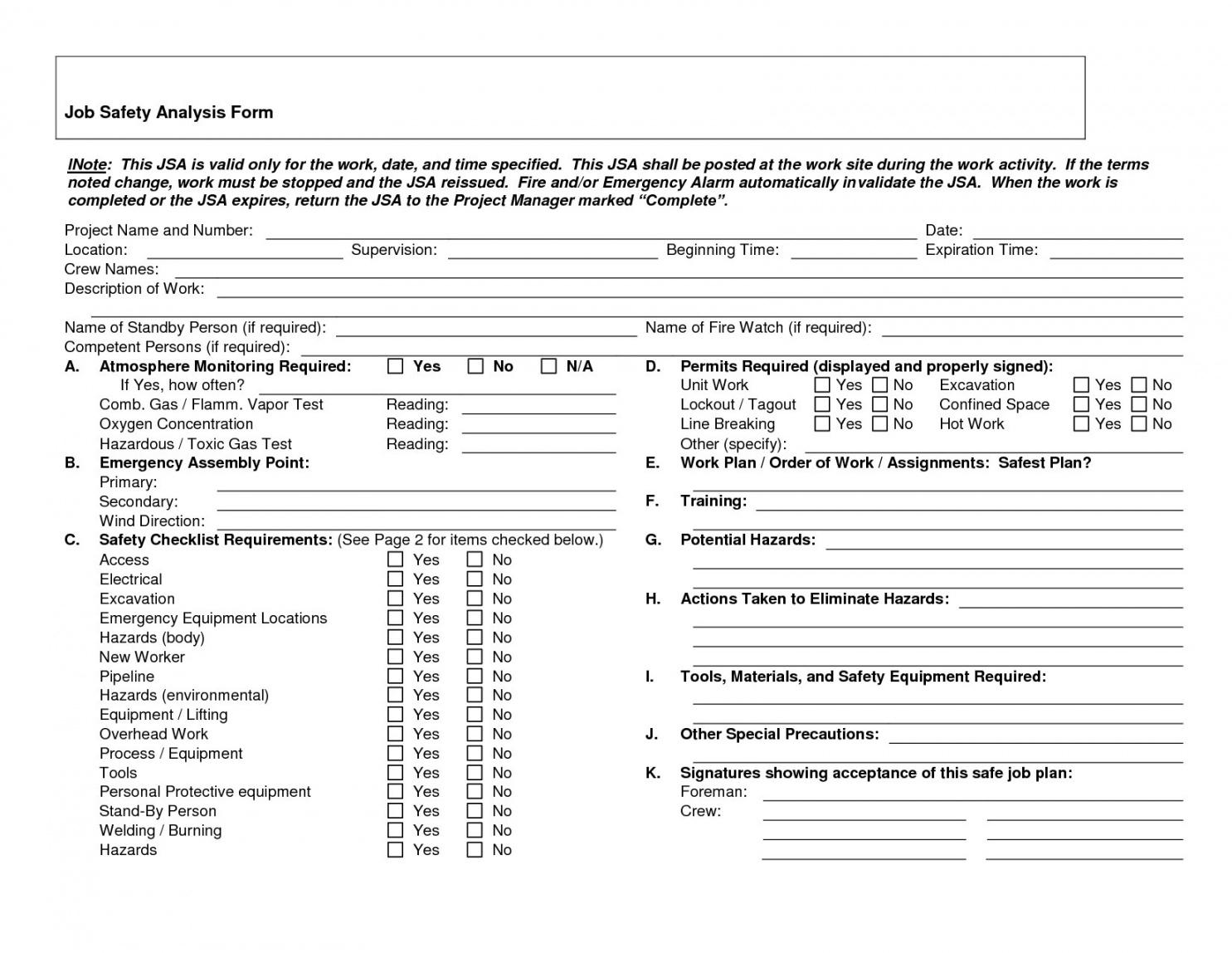 free 13 job safety analysis examples  pdf word pages  examples job safety analysis template construction doc