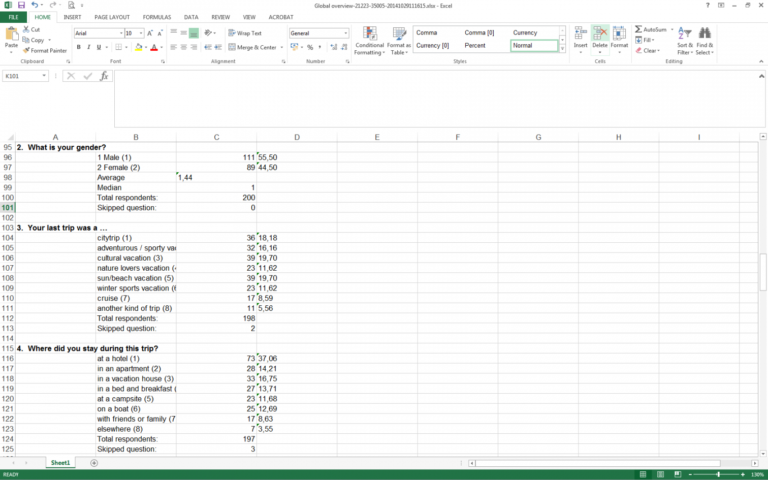 Free Analyze Your Survey Results In Excel Checkmarket Excel Survey Data Analysis Template 9958