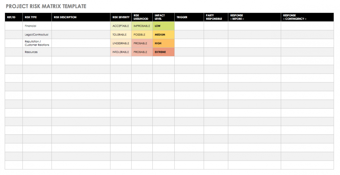 Risk Assessment Matrix Template Excel