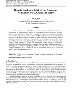 pdf financial analysis in public sector accounting an example of financial analysis report template