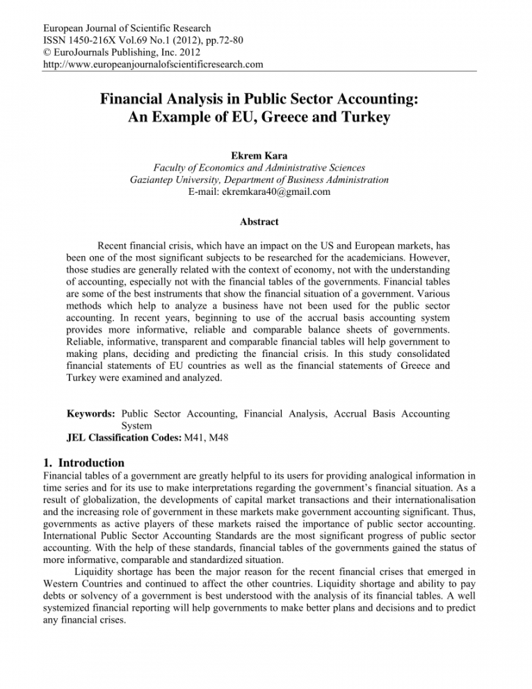 pdf financial analysis in public sector accounting an example of financial analysis report template