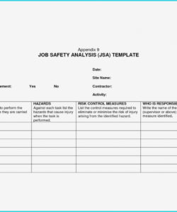 job hazard analysis form new safety analysis report template image safety analysis report template excel