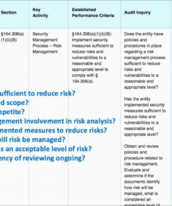 printable elegant hipaa security risk assessment template free  best of template security risk analysis template for meaningful use excel