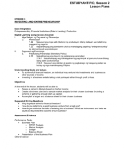 printable estudyantipid season 2 lesson plans task analysis lesson plan template excel