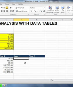 printable exercise 51 sensitivity analysis  building the spreadsheet model sensitivity analysis spreadsheet template excel