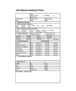 printable job hazard analysis form  safety engineering  job analysis site job safety analysis worksheet template doc