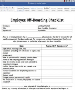 editable employee off boarding checklist template  youtube offboarding checklist template doc