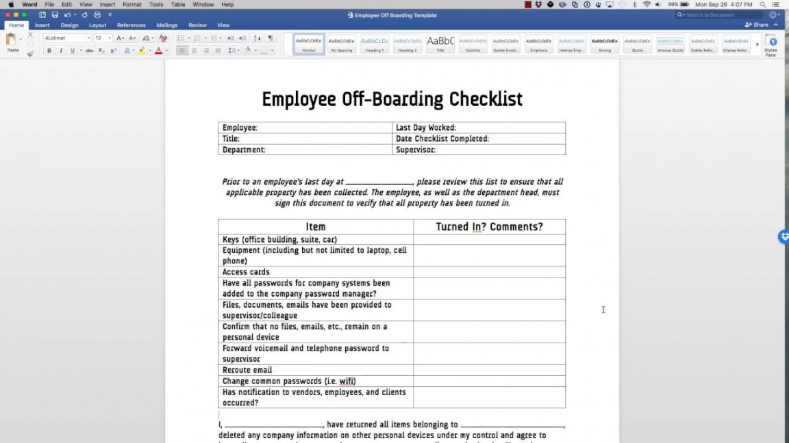 editable employee off boarding checklist template  youtube offboarding checklist template doc