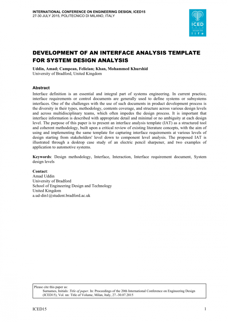 research design document analysis