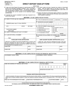 20122019 form sf 1199a fill online printable fillable direct deposit sign up form social security example