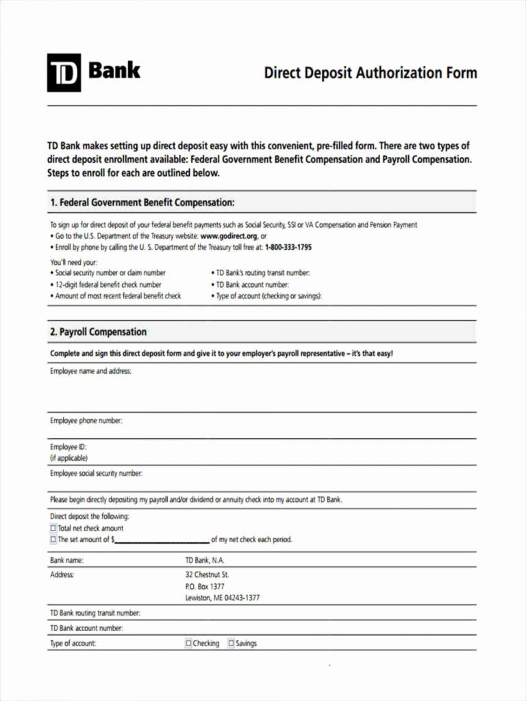 Editable Direct Deposit Authorization Form Template Lovely 79 Fresh ...