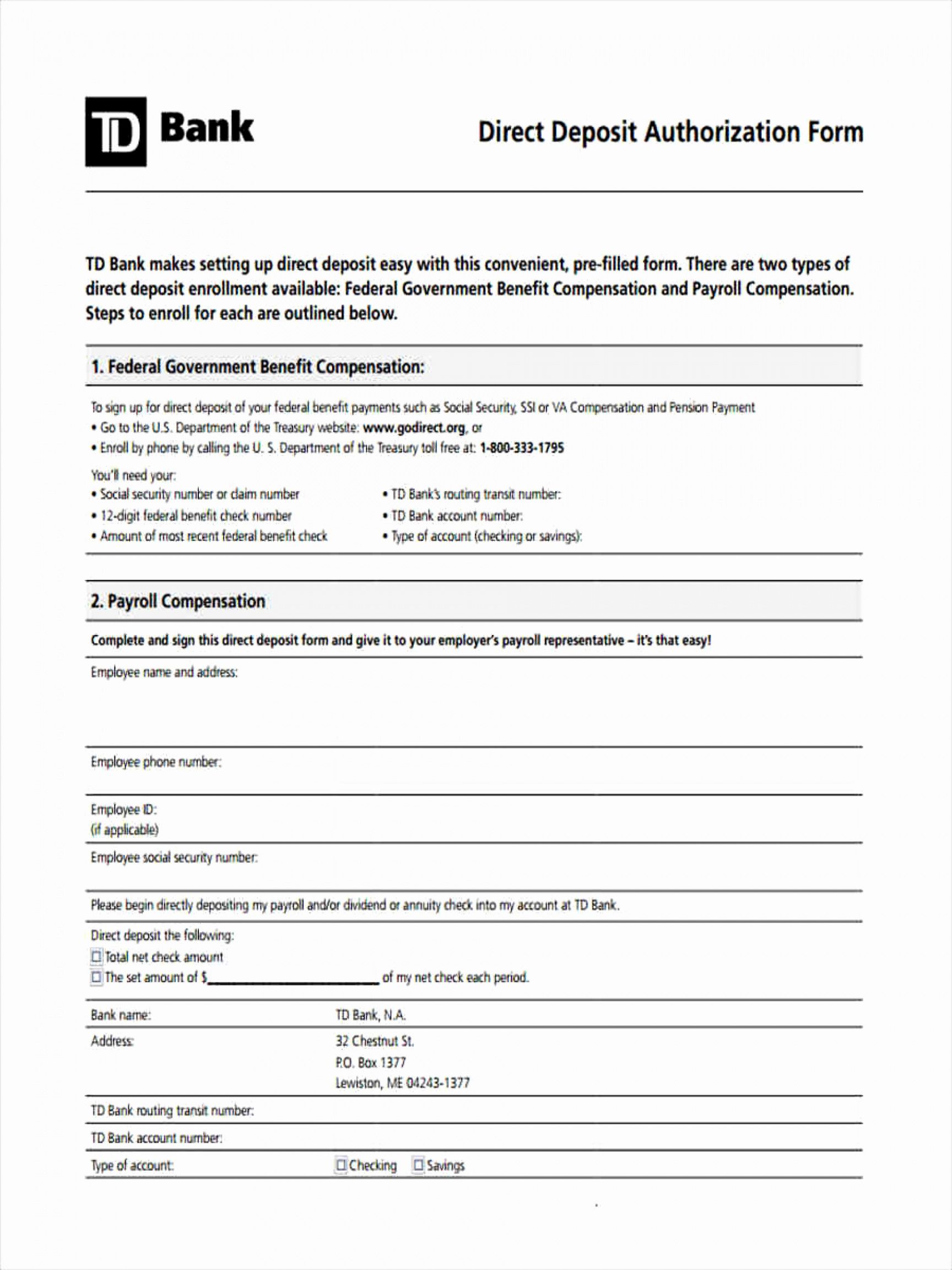 editable direct deposit authorization form template lovely 79 fresh direct deposit enrollment form template sample