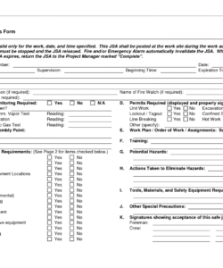 free job safety analysis forms  job safety analysis form  doc job hazard analysis template free pdf