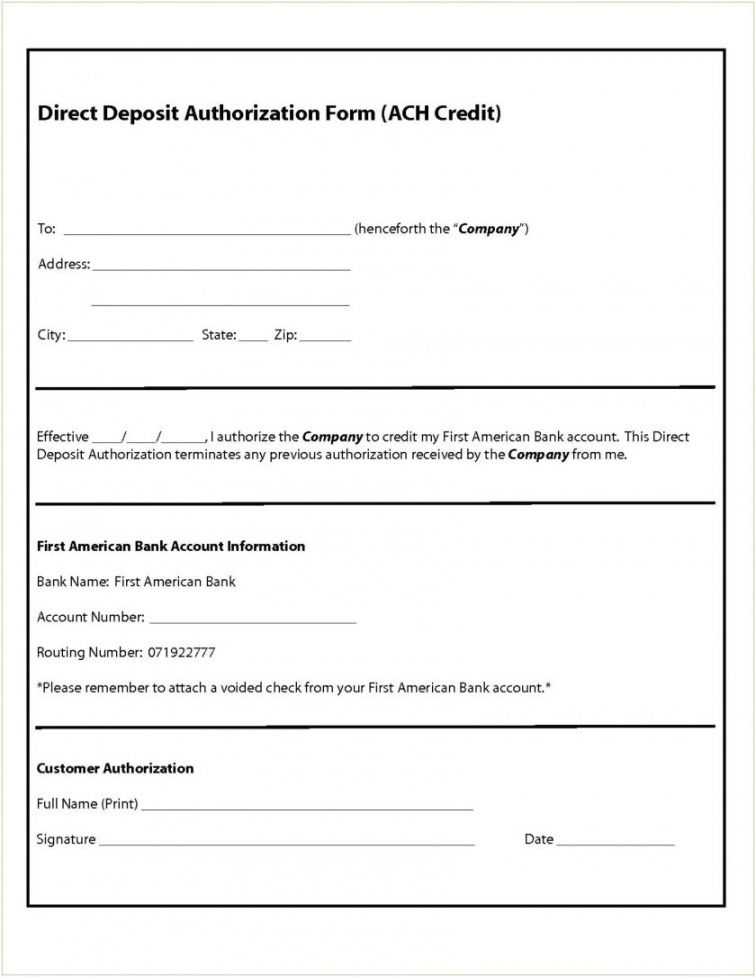 printable 015 ach direct deposit authorization form template breatht direct deposit enrollment form template sample