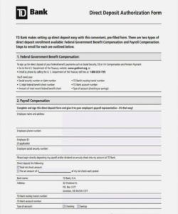 sample ✓ blank direct deposit authorization form sample 2383 federal government direct deposit form example