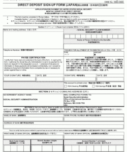 sample social security forms 13 free templates in pdf word excel direct deposit form social security benefits word