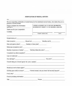 29 rental verification forms for landlord or tenant verification of deposit form template excel