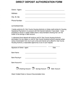 direct deposit forms  fill online printable fillable generic direct deposit authorization form sample