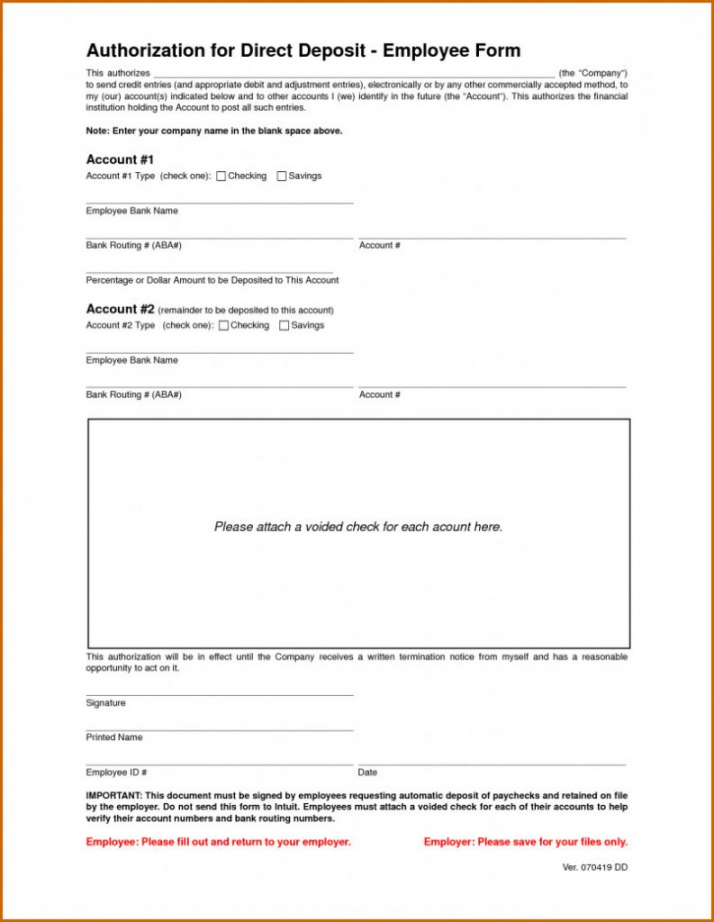 Editable 015 Ach Direct Deposit Authorization Form Template Breatht