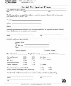 editable 29 rental verification forms for landlord or tenant verification of deposit form template