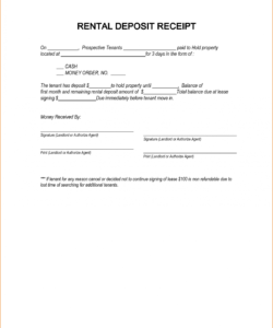 editable deposit payment receipt template  toibtk holding deposit agreement template