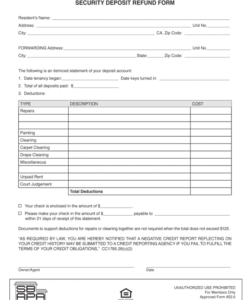 free 20112019 ca sbrpa form 220 fill online printable rental security deposit refund form doc