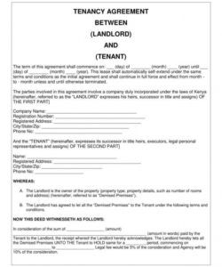 free 9 simple tenancy agreement templates  pdf  free &amp;amp; premium no deposit tenancy agreement template word