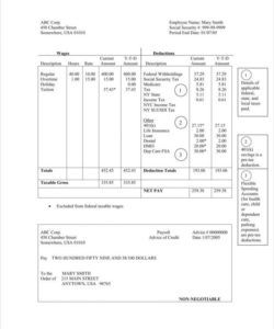 printable 27 free pay stub templates  pdf doc xls format download direct deposit check stub template pdf